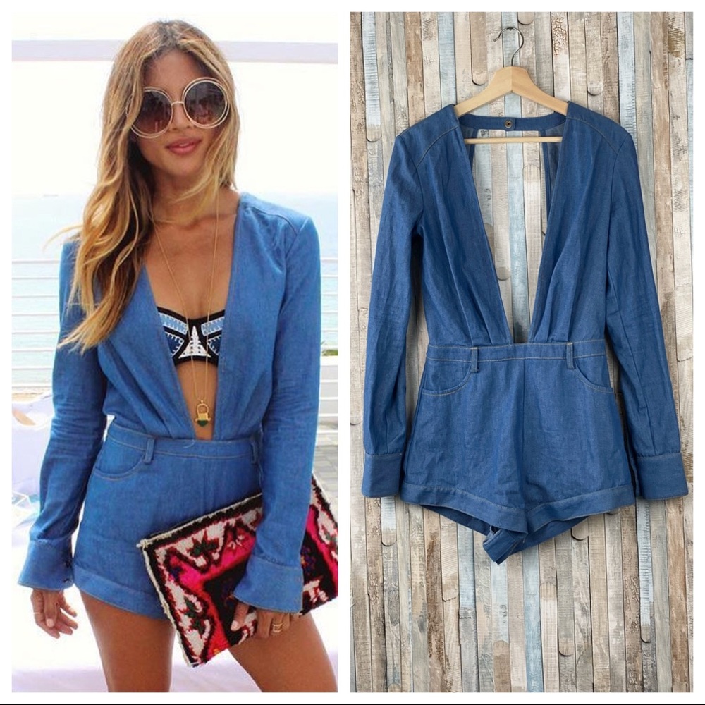 Bec Bridge 4 Chambray Denim Chloe Playsuit Romper